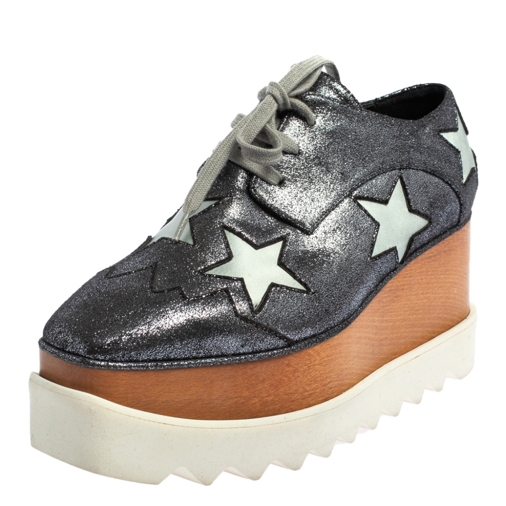 🌟Host Pick🌟Stella McCartney Elyse Stars Glitter Platform Snea